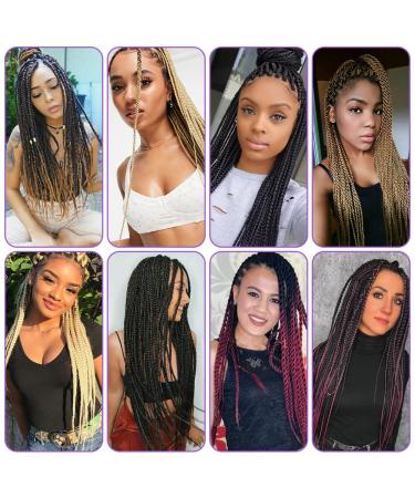 Aomig Pre-Stretched Braiding Hair - 2PC Ombre Brown Professional Art Fiber Extensions for Box Braids & Simple Braids - Buy Online on GoSupps.com