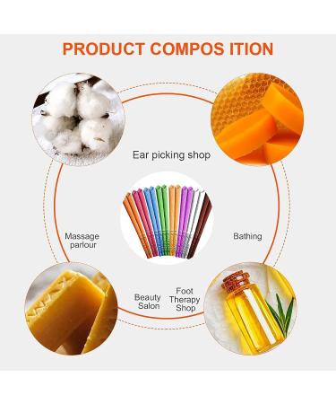 16 Pcs Natural Beeswax Ear Candles for Wax Removal and Relaxation - Buy Online on GoSupps.com