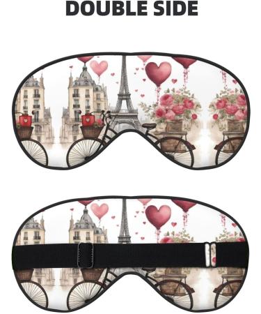 SSIMOO Love Paris Tower Eye Mask - Soft Sleep Mask for Travel & Relaxation | Breathable Coffee Wine Perfume Design - Buy Online on GoSupps.com