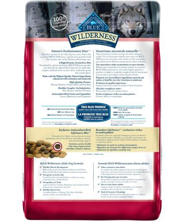 Blue Buffalo Wilderness High Protein Grain Free Natural Adult Dry Dog Food (Salmon 10.8 Kg + Chicken Large Breed 10.8 Kg) - Buy Online on GoSupps.com