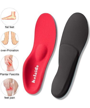 Kelaide Orthopedic Insoles for Plantar Fasciitis & Flat Feet | Comfort Shoes for Men & Women | Red 43-44 - Buy Online on GoSupps.com