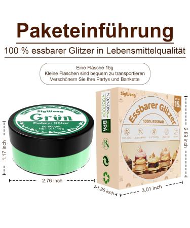 Shop 15g Green Edible Glitter Powder for Drinks Cakes & Cocktails | Perfect Food Color Powder for Stunning Decorations - Buy Online on GoSupps.com