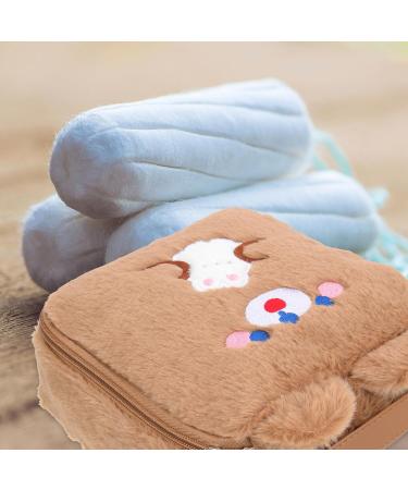 Coheali Large Capacity Coin & Cosmetic Storage Bag - Multifunctional Decorative Organizer for Menstrual Products - Portable Brown Design - Buy Online on GoSupps.com