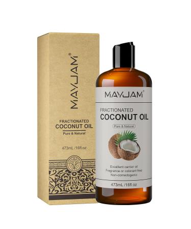 MAYJAM Organic Coconut Oil Liquid and Organic Natural Moisturizer Grapeseed Carrier Oil for Essential Oils Facial Oil 16 fl oz - Buy Online on GoSupps.com