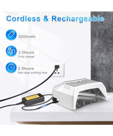 Professional UV LED Nail Lamp 72W - Cordless Gel Nail Dryer with Fan | IMENE Rechargeable Nail Light for Home & Salon Art (White - Buy Online on GoSupps.com