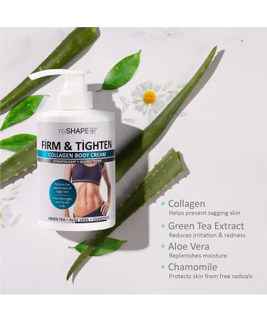 Reshape Collagen Body & Face Cream Moisturizing Skin Care Lotion  Skin Tightening Cellulite Body Lotion Improves Skin Elasticity  Plumps Sagging Skin W/ Green Tea  Aloe Vera  & Chamomile  15 Fl Oz 15 Fl Oz (Pack of 1) Coll - Buy Online on GoSupps.com