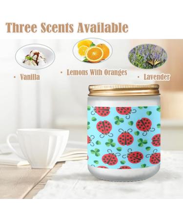Orange Lemon Scented Candles | Aromatherapy Jar Candle Gift Set | 7 oz Long-Lasting Home Fragrance | Perfect Birthday Gift for Women - Cute Ladybug Design - Buy Online on GoSupps.com
