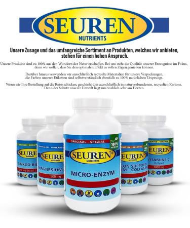 Seuren Nutrients Micro enzyme - Gastroke - resistan - Enzyme complex Multi-enzyme Gluten -free Lactose - free Sugar - 200 tablets - Buy Online on GoSupps.com