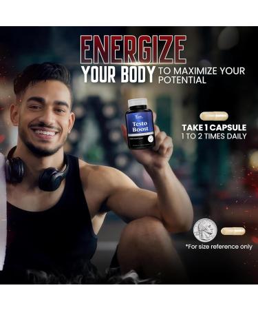 Dr. Vitamin Testo Boost Supplement for Men - Stamina Endurance & Energy Enhancement - Male Testosterone Booster w/ Fenugreek Tribulus Tongkat Ali Horny Goat Weed - 30 Capsules - Buy Online on GoSupps.com