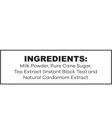 QuikTea Cardamom Chai Tea Latte - All Natural & Preservative Free Authentic Instant Chai (Cardamom 10 Count) Cardamom 24 g (Pack of 10) - Buy Online on GoSupps.com