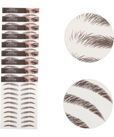 Balacoo Fake Eyebrow Stickers 9 Sheets Waterproof Eyebrow Stickers Cosmetic 3d Eyebrow Lines Eyebrow Tattoos Stickers - Buy Online on GoSupps.com