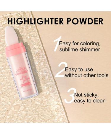 Jutqut Highlighter Patting Powder - Body Shimmer Makeup Stick (02 Fairy Pink) - Buy Online on GoSupps.com