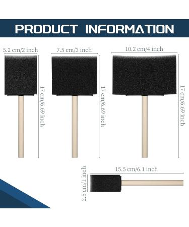 100 Pack Foam Paint Brushes - 1, 2, 3, 4 Inch Assorted Sizes - Ideal for Painting, Staining, Polyurethane and Crafts - Buy Online on GoSupps.com