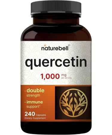 Naturebell Quercetin 1000mg Per Serving | 240 Capsules, Ultra Strength Quercetin Supplement | Bioflavonoids for Healthy Immune Response, Anti-Inflammatory & Internal Circulation - Buy Online on GoSupps.com