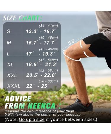 NEENCA Knee Brace - Compression Sleeve with Gel Pad & Stabilizers for Men & Women - Support for Arthritis ACL Meniscus Tear - Dark Blue Large - Buy Online on GoSupps.com