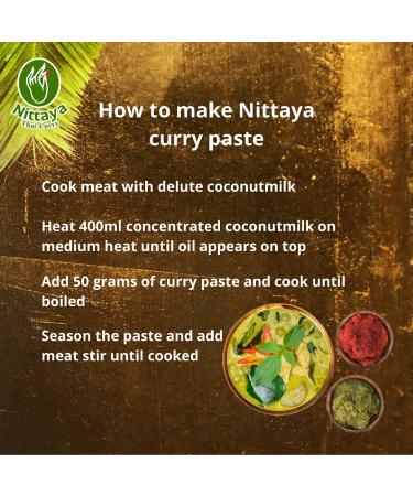 Nittaya Green Curry Paste - Authentic Thai Flavor (1 x 50g) | International Shipping Available - Buy Online on GoSupps.com