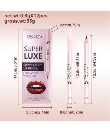 12 Colors Matte Lip Liner & Lipstick Combo - Long Lasting Waterproof High Pigmentation Ultra Fine Texture for Perfect Lips - Buy Online on GoSupps.com