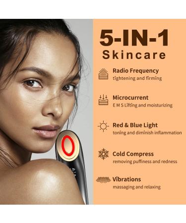 RF Radio Frequency Face Skin Tightening Machine - Facial Device for Lifting, Firming, and Wrinkle Reduction - Beauty Tool for Eyes, Neck - Black - Buy Online on GoSupps.com