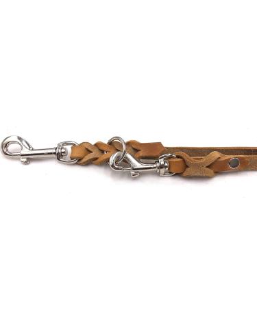 Premium Double Linen Dog Liner for Small & Large Dogs - Adjustable 5m x 12mm Cognac - Buy Online on GoSupps.com