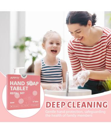 OMASUNB 8PCS Rose Flavor Foaming Hand Soap Tablet Refills Makes 96 fl oz (8 x 12 fl oz Bottles) Fragrance Hand Soap Tablets for Everyday Home Use Outdoor Reducing Plastic Use Eco-Friendly to Earth - Buy Online on GoSupps.com