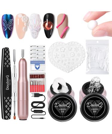 Builder Solid Gel For Nail Clear And White Nail Sculpting Gel For 3D Carving And Nail Art Extension 8ml for Press On Nails Fake Acrylic Nails Extension