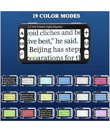 Electronic Reading Aid Digital Magnifier 5.0inch Digital magnifiers for Visually impaired Illuminated Vision Aid Books Newspapers USB Portable Digital Magnifier - Buy Online on GoSupps.com
