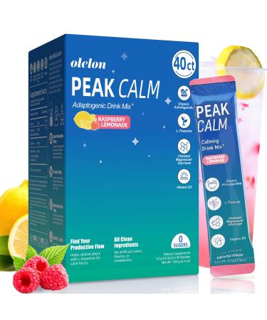40 Count Super Cortisol Calm Drink with Magnesium Glycinate, Ashwagandha, L-Theanine & Vitamin D3 |Magnesium glycinate Powder for Relaxation, Focus & Sleep Support | Raspberry Lemonade | No Sugar
