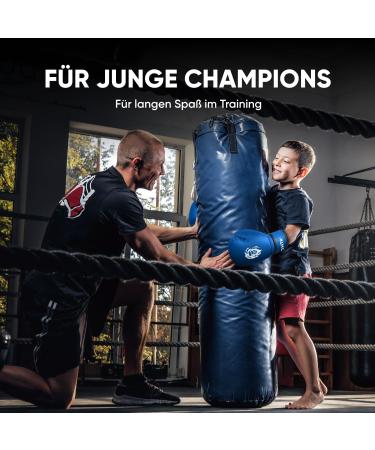 Fightr Children Boxing Gloves - Ultimate Protection for Kids | MMA Muay Thai Kickboxing & Martial Arts | Includes Carry Bag - 04 & 06 oz (Blue) - Buy Online on GoSupps.com