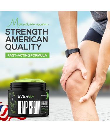 Maximum Strength Hemp Cream for Muscle, Joint, and Back Pain Relief - 8oz - Made in USA - Buy Online on GoSupps.com