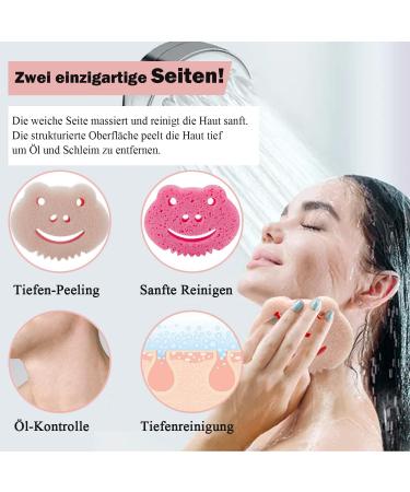 2-Pack Bathing & Shower Sponge Set | Peeling Body Scrubbers for Adults & Children | Gentle Cleansing Sponges for All Skin Types - Buy Online on GoSupps.com