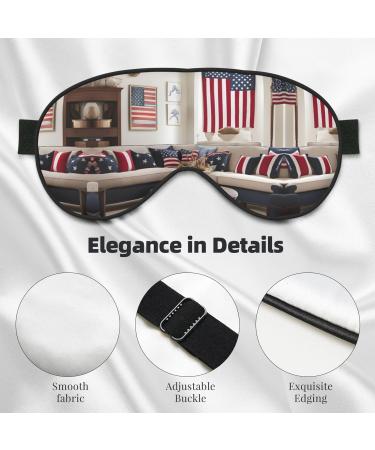 American Flag Baseball Soft Sleep Eye Mask - Breathable Women's Eye Patch for Travel & Relaxation - Buy Online on GoSupps.com