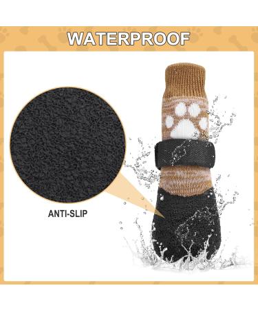 Buy Kooltail Non-Slip Dog Socks | Waterproof Outdoor Dog Shoes for Hardwood Floors | Pfot Protection with Belt & Traction Control - Khaki X-Large - Buy Online on GoSupps.com