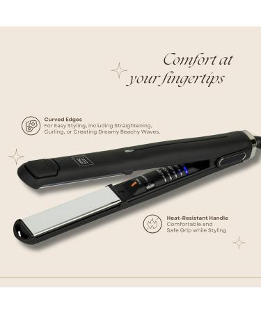 Buy Titanium Flat Iron Hair Straightener & Curler 2 in 1 | Professional Frizz Control Tool for All Hair Types | Perfect Holiday Gifts for Women - Buy Online on GoSupps.com