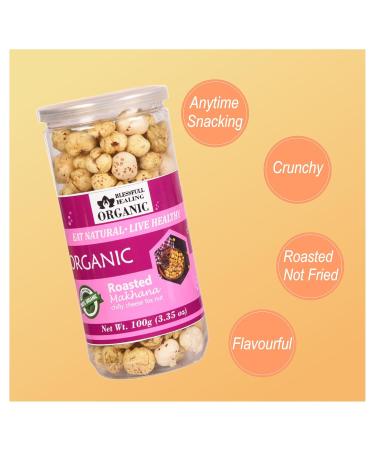 Buy Blessfull Healing Organic Makhana with Roasted Cool Cheese - 100g | Healthy Snack for Boosting Wellness - Buy Online on GoSupps.com