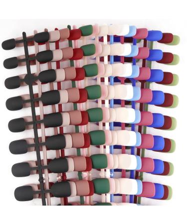 Flofia 336 pc artificial nails short square fingernails matt false nail for sticking on full cover artificial nails set diy nailart nail tip 14 colors