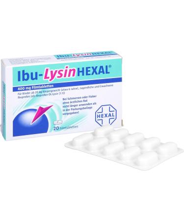 Buy IBU Lysin Hexal 400mg - 20 Film-Coated Tablets | Fast International Shipping Available - Buy Online on GoSupps.com