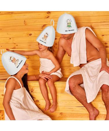 Liwein White Felt Sauna Hat - 2 Pieces for Ultimate Comfort | International Shipping Available - Buy Online on GoSupps.com