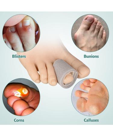 Ultrassist Toe Sleeve Medium Size 7/8 Inner Diameter - 36 Roll Grey Sponge Protectors for Blisters, Bunions, Corns - Buy Online on GoSupps.com