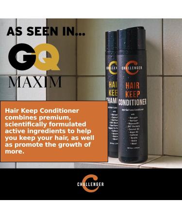 Challenger Men's Hair Keep Conditioner - DHT Blocking & Hair Growth | 10oz with Baicapil Caffeine Biotin & Argan Oil | 2 Month Supply - Buy Online on GoSupps.com