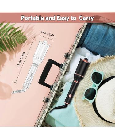 Automatic Hair Curler | 1 Curling Iron with Large Slot Auto Rotating 4 Temps & 3 Timer Settings | Dual Voltage & Auto Shut-off for Perfect Curls - Black - Buy Online on GoSupps.com