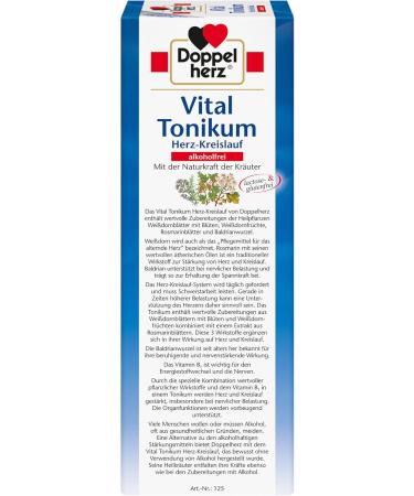 Doppelherz Vital Tonic - Cardiovascular Support Medicine 750ml | Traditional Health Solution for Nervous Load - International Shipping - Buy Online on GoSupps.com