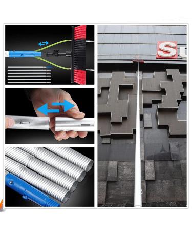 photovoltaic cleaner Window Cleaning Pole Window Cleaning Water-Fed Pole 30Ft Extendable Telesbrush Squeegee Attachment Window Professional Washer Kit 55cm Brush Head 6M/21FT - Buy Online on GoSupps.com