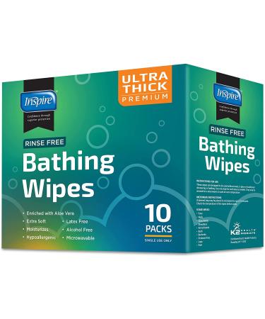Ultra Thick Rinse Free Body Wash Wipes | Shower & Bathing Wipes with Aloe - Extra Large & Strong Adult Body Cleansing Wipes - Buy Online on GoSupps.com