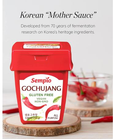 Sempio Gluten Free Korean Gochujang (8.81 oz) - Vegan Non-GMO Hot Pepper Paste for All-Purpose Use - Buy Online on GoSupps.com