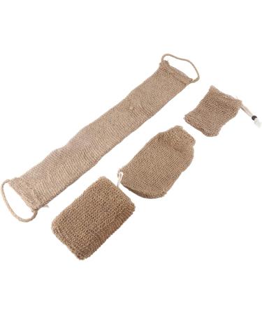 Exfoliating Jute Bath Sponge & Back Scrubber - Body Scrubbers for Dead Skin Removal | International Shipping Available - Buy Online on GoSupps.com