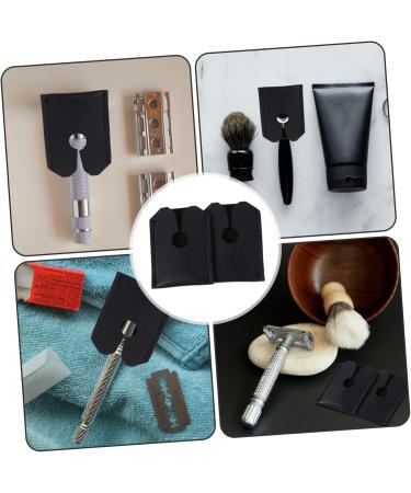PopetPop Leather Razor Travel Case - Protective Cover & Storage Bag for Manual Shaving Head - Buy Online on GoSupps.com