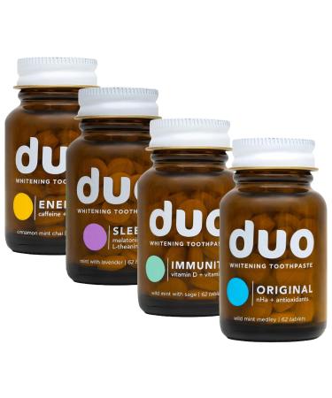 Duo Toothpaste Tablets Bundle | Original Immunity Sleep & Energy with Nano-Hydroxyapatite | Remineralize Reduce Sensitivity