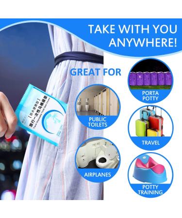 50 Pack Disposable Plastic Toilet Seat Cover - Waterproof, Non-Slip, Individually Wrapped - Perfect for Travel & Potty Training - Ideal for Adults - Buy Online on GoSupps.com