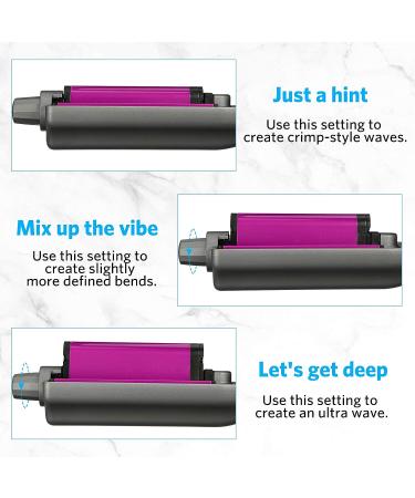 Ceramic Hair Crimper Iron for Instant Beach Waves & Deep Barrel Curls - 3 Barrel Curling Iron 0.59 inch - Valentines Day Gift for Women - Buy Online on GoSupps.com