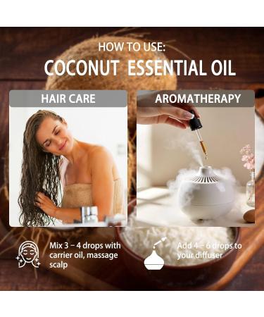 Coconut Essential Oil 4 Fl Oz and Sandalwood Essential Oil 4 Fl Oz - Coconut & Sandalwood Oil for Diffuser Aromatherapy Home Fragrance Skin & Hair Care DIY Candle & Soap Making Yoga - Buy Online on GoSupps.com
